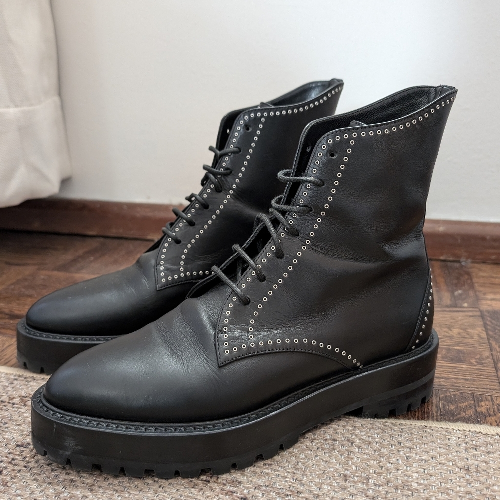 Alaia Combat Boots - 36